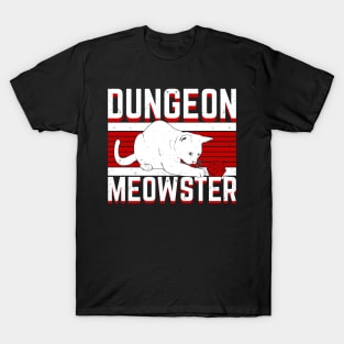 Dungeon Meowstar D20 Cat RPG Tabletop Gamer Gift T-Shirt